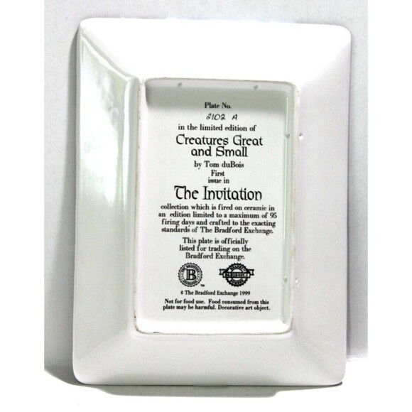 Bradford 1999 Plate Creatures Great Small Tom duBois The Invitation Noah's Ark - Picture 3 of 5